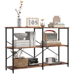 3-tier Industrial Style Shelf Metal Frame Shelves Adjustable