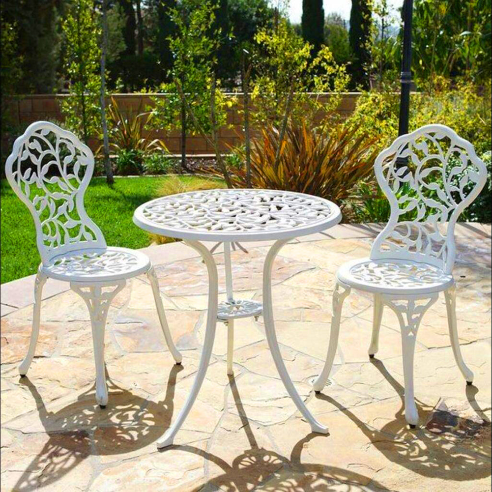 3pcs Outdoor Garden Patio Furniture Conversation Set Cast Aluminium