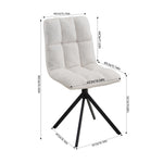 Breeins Set Of 2 Sherpa-fleece Upholstered Dining Chairs