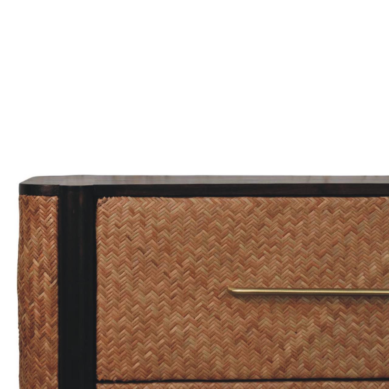 Havana Weave 3 Drawer Chest, Brown