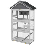 Bird Cage W/ Stands For Finches, Parakeets, Small Birds - Grey