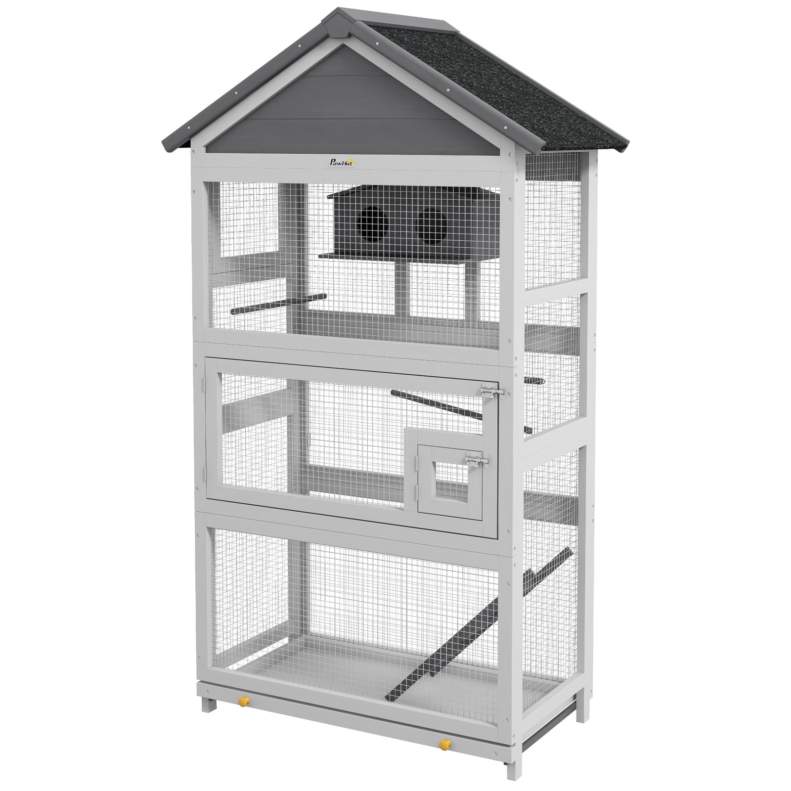 Bird Cage W/ Stands For Finches, Parakeets, Small Birds - Grey