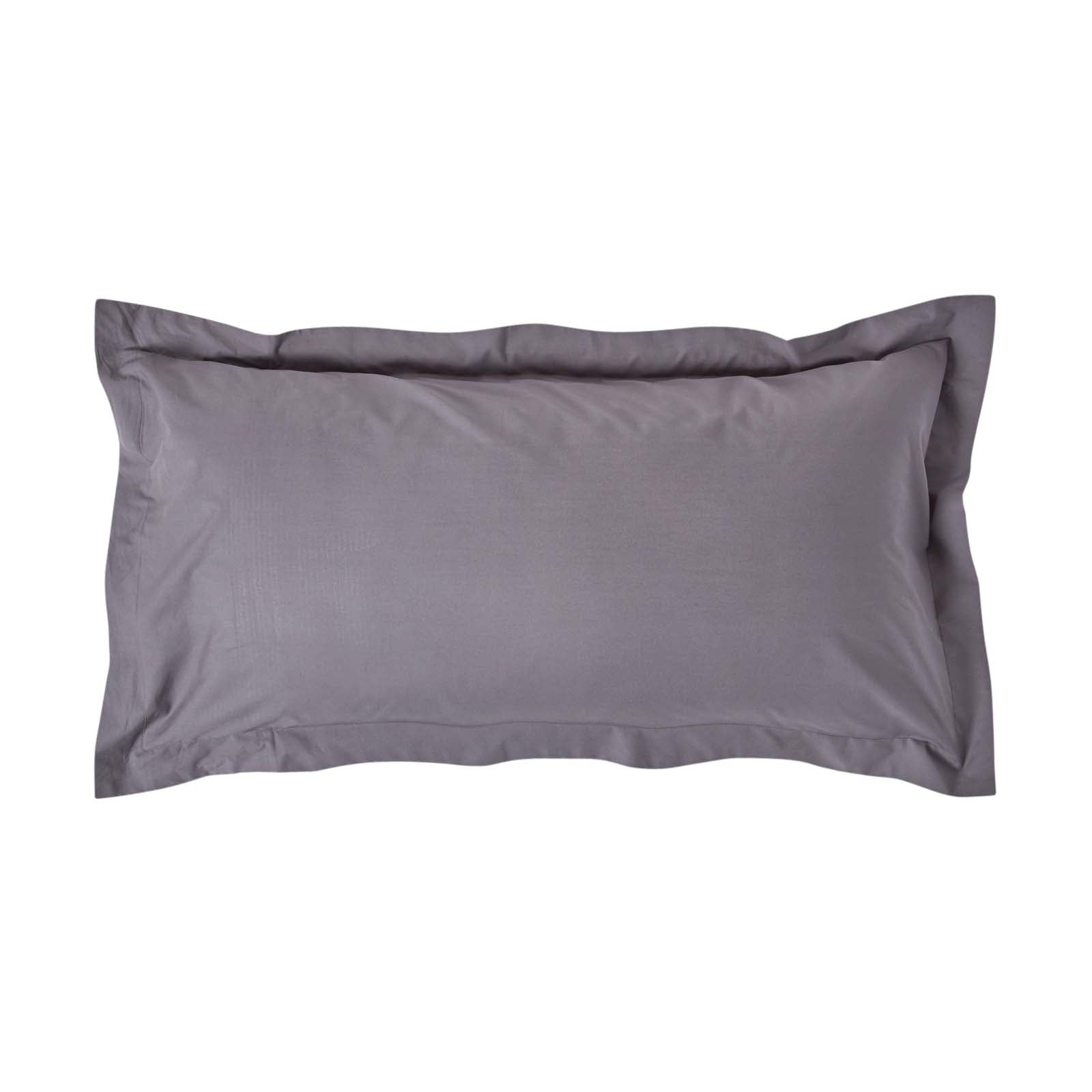 Egyptian Cotton Oxford Pillowcase 200 Tc | 48cm x 91cm | Dark Grey