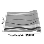 Modern Curve Striped Non-woven Wallpaper | Dark Grey