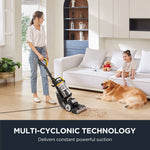 Upright Vacuum Cleaner, 4.2kpa Dual Motor Suction, UEU610,2.2l Dust Cup, Tangle-free Cyclonic System, Led Headlight, 150° Steering (Not included Dusting Brush and Pet Tools)