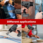 Hot Air Heat Gun Electric Cordless 21v With 5 Nozzles (no Battery) | Grey