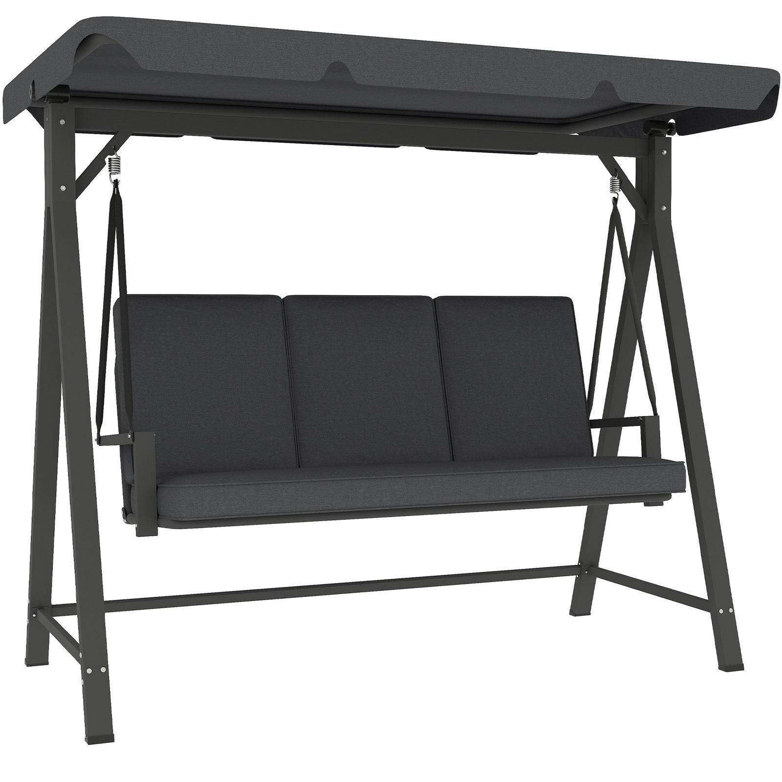 3-seater Swing W/ Upf30+ Canopy | Dark Gray