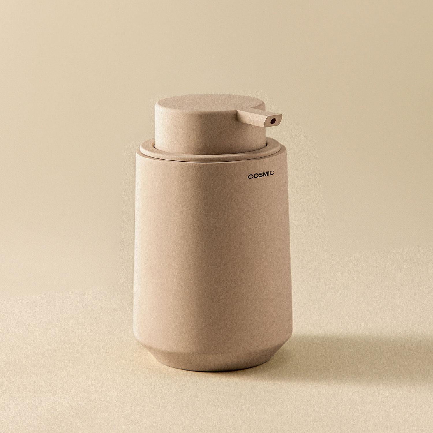 Soap Dispenser, 350ml Durable. Non-drip Nozzle Beige, Saona Collection
