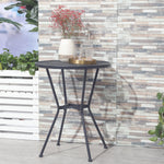 60cm Round Outdoor Bistro Table, Metal Wire Top