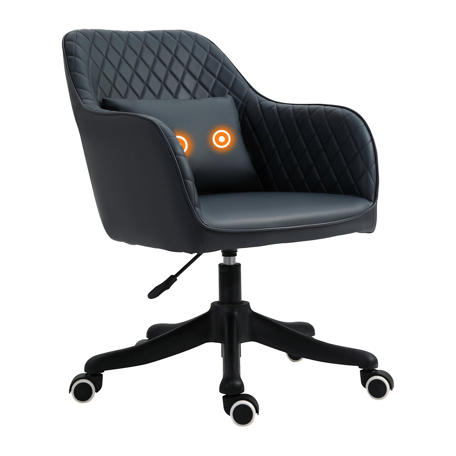 Office Chair W/ Massage Lumbar Pillow Wheels | Blue