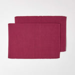 Cotton Plain Pack Of 2 Placemats | 50cm x 30cm | Plum