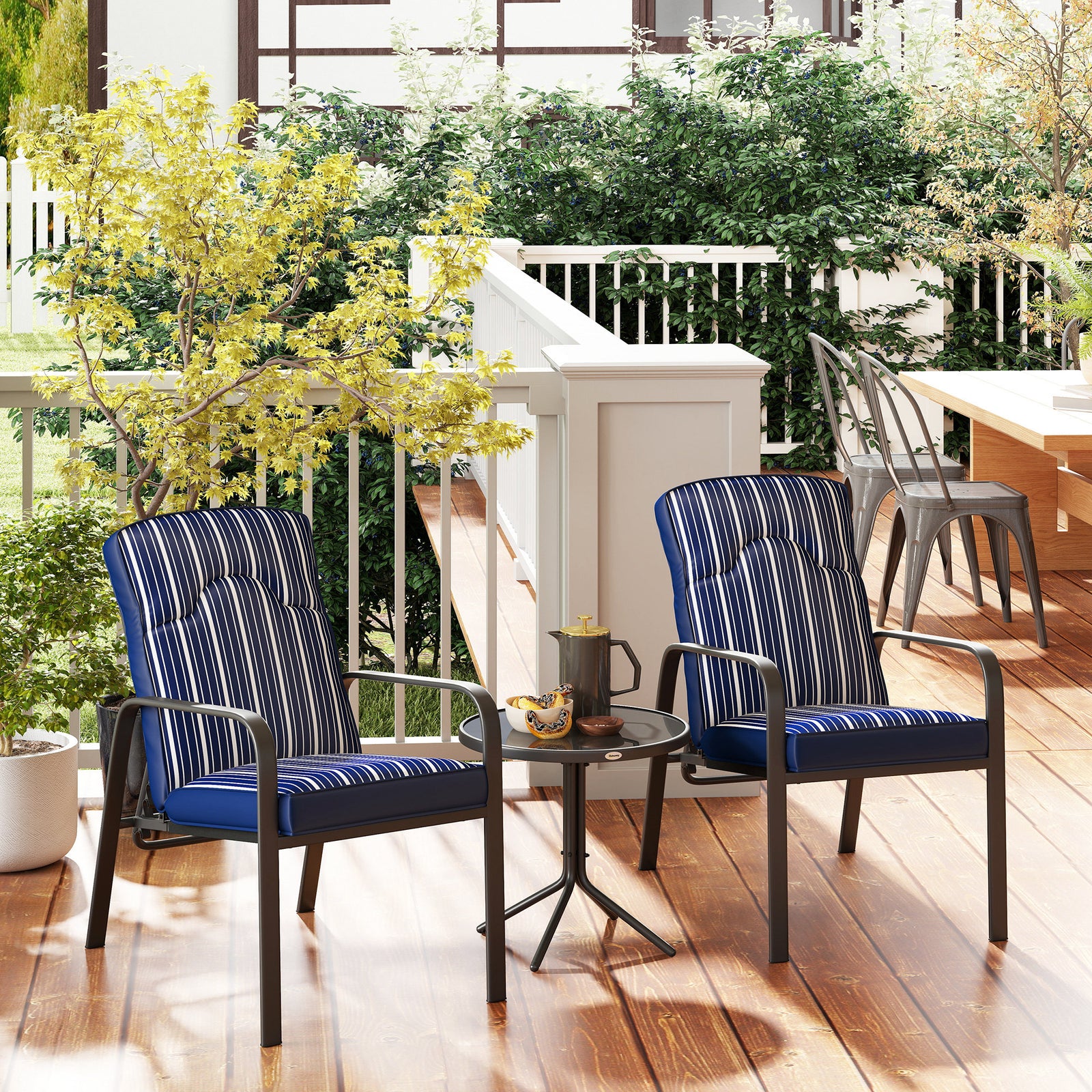 Adjustable Bistro Set, 3-piece | Blue
