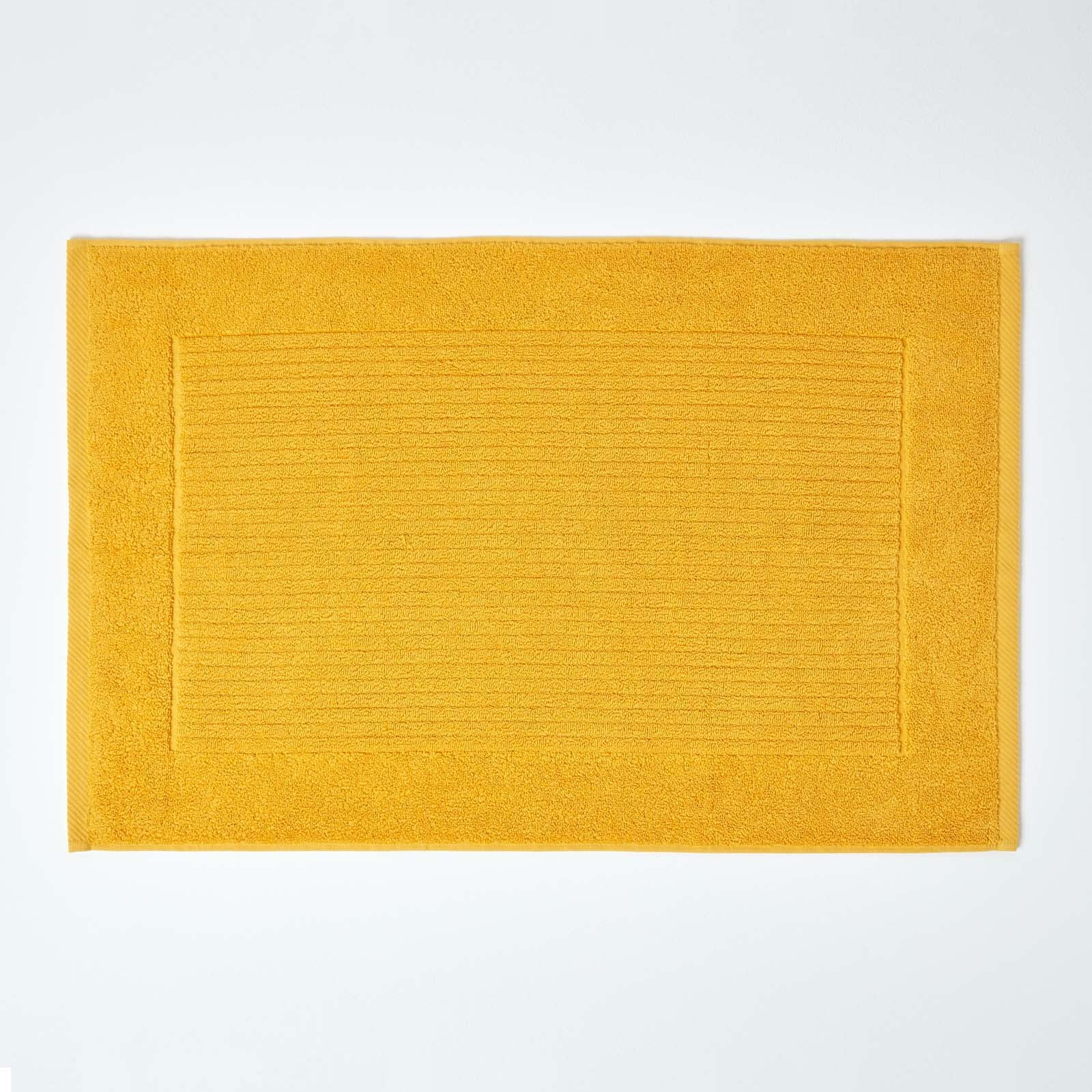 Imperial Plain Turkish Cotton Bath Mat | 50 x 80cm | Ochre