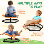 Sensory Spinning Chair For Autism Kids, For Coordination & Balance | Orange