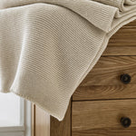 Saunton Knitted Throw | 130cm x 170cm | Cream