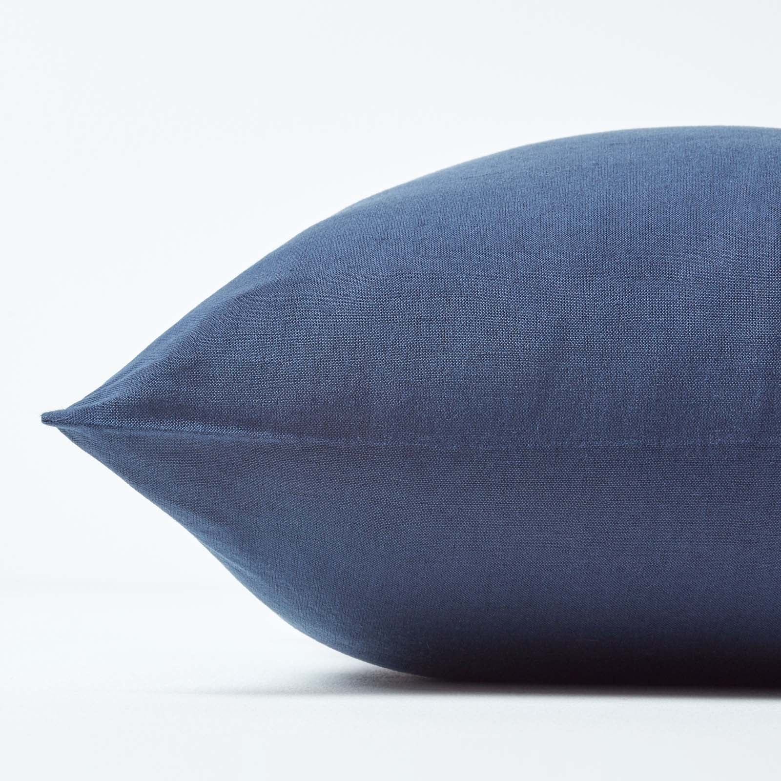 European Size Linen Pillowcase | 40cm x 40cm | Navy Blue