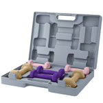 Hex Dumbbells Set With Carry Case | 9kg | Multi Colour