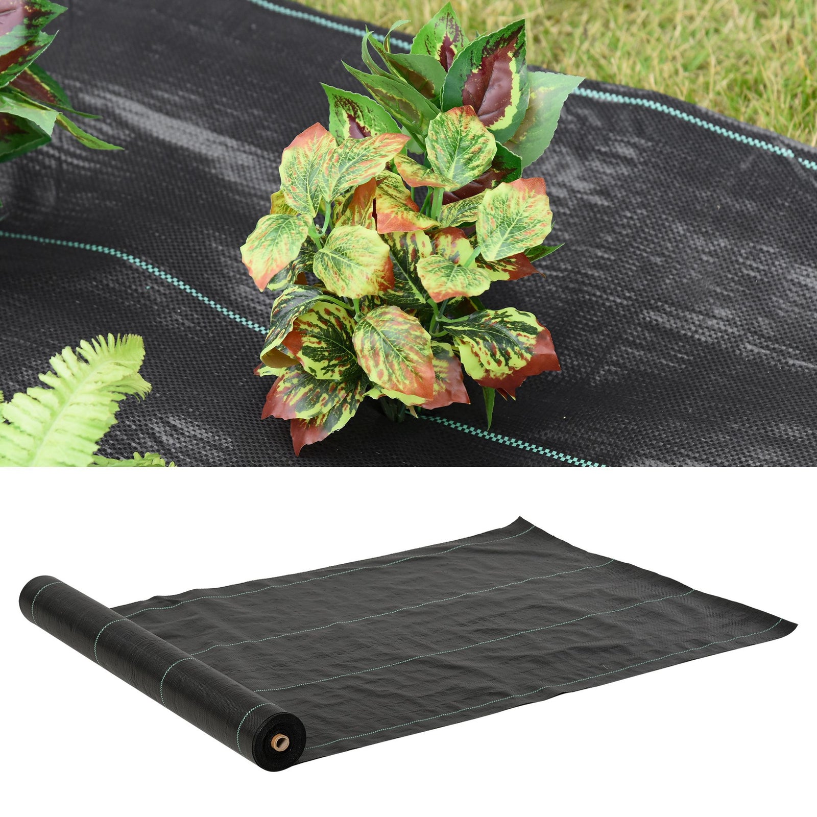 1x50m Heavy-duty Weed Barrier Fabric Gardening Mat