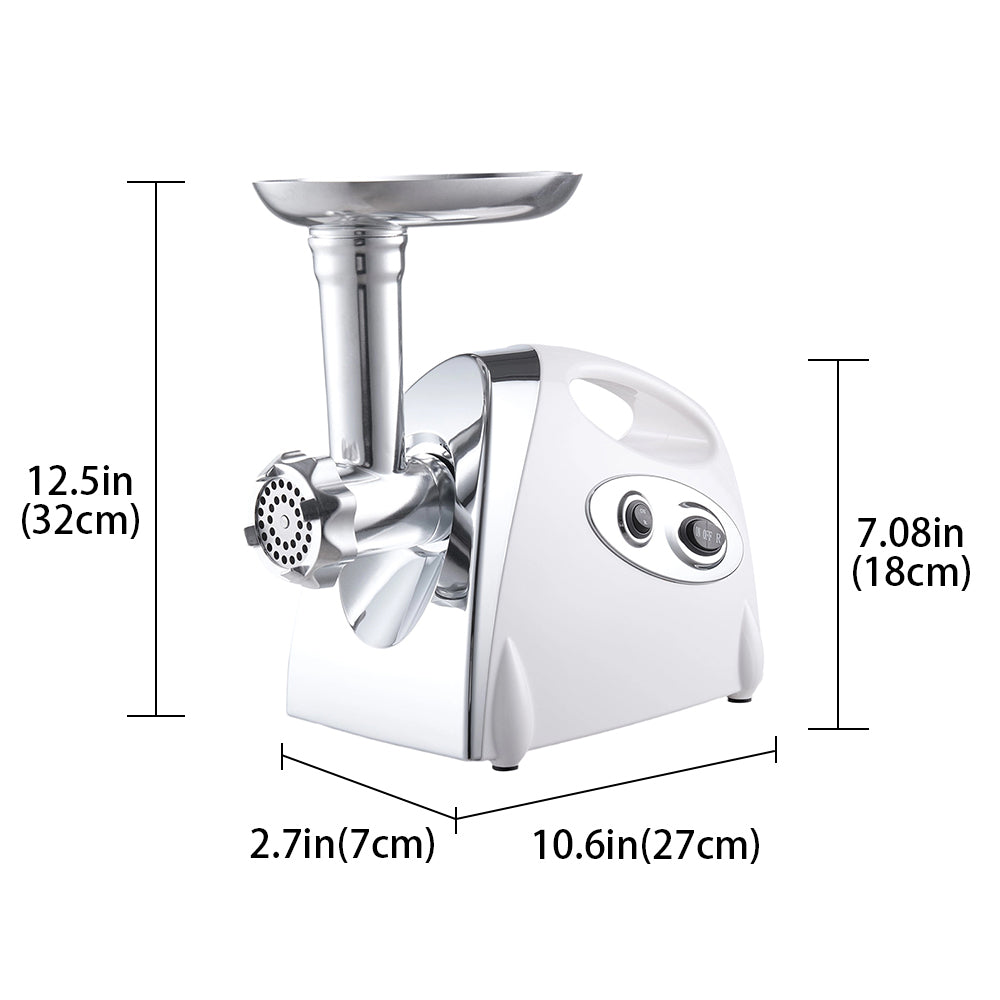 2800w Electric Meat Grinder Meat Mincer Machine & Sausage Stuffer Stainless Steel Meat Mincers | Silver