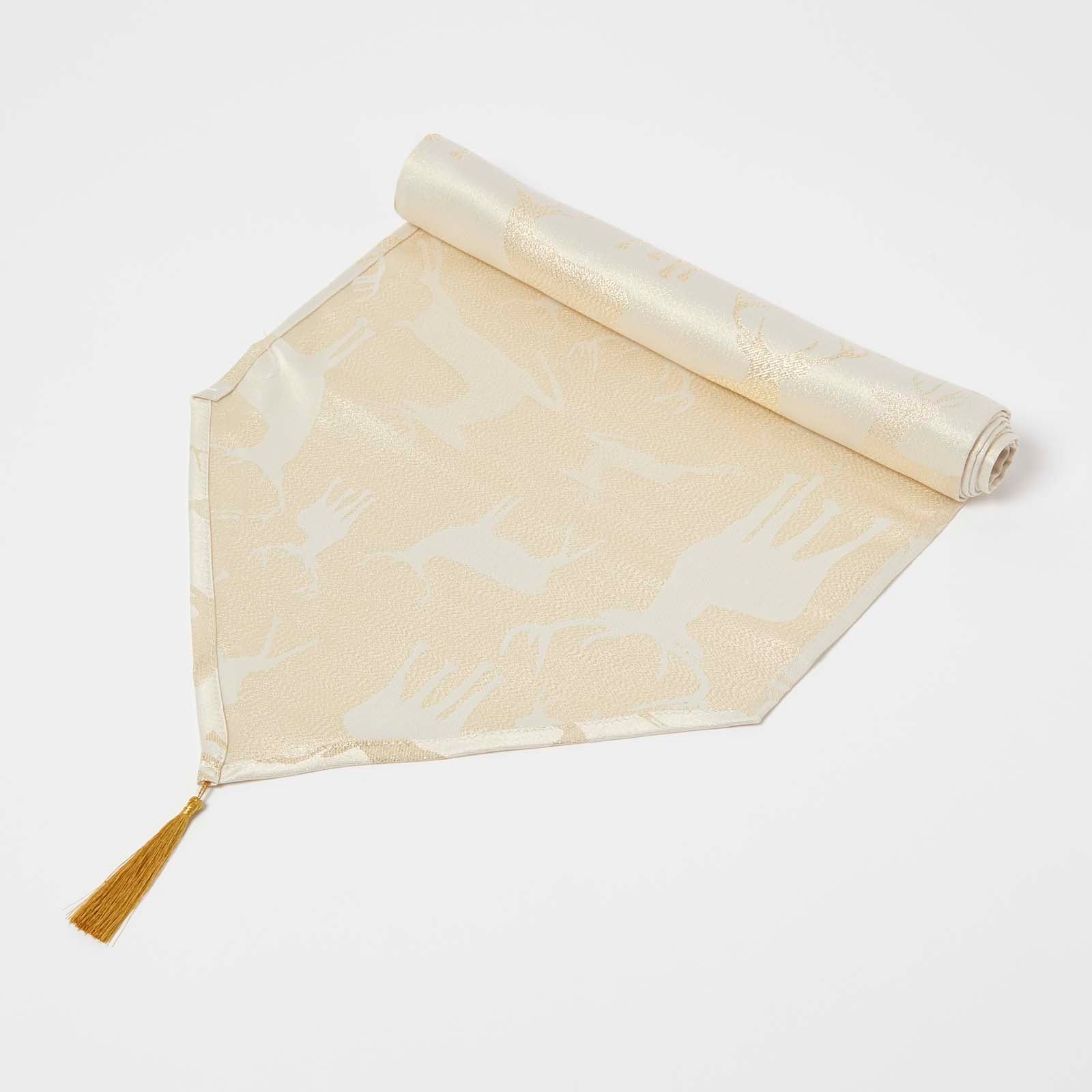 Stag Christmas Table Runner | Gold