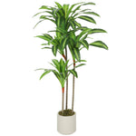 HOMCOM 120cm Artificial Dracaena Tree With Bendable Trunks For Home Decor