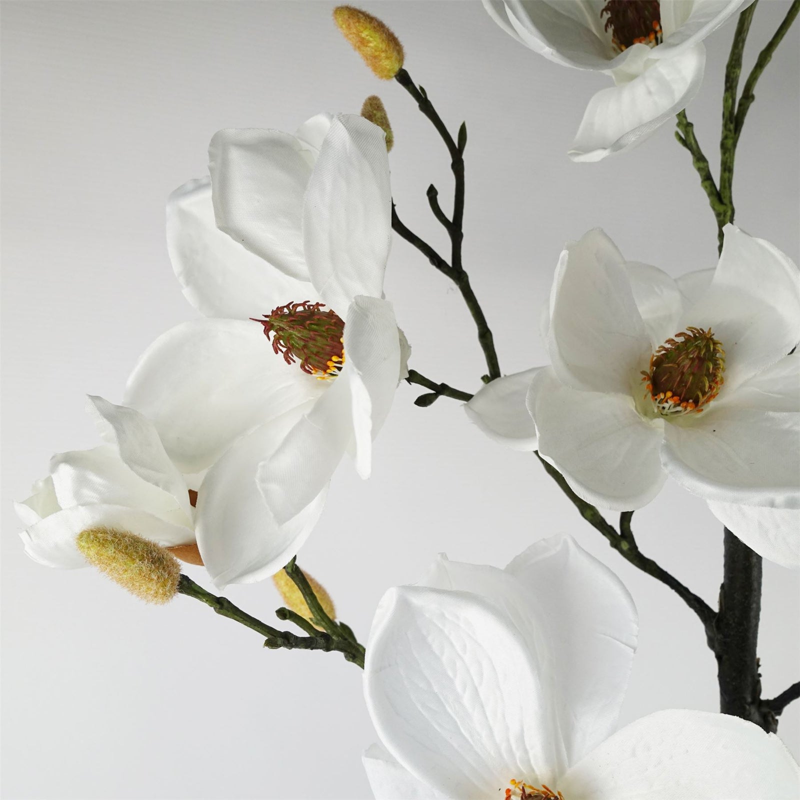 Artificial 110cm Magnolia Artificial Tree White Potted