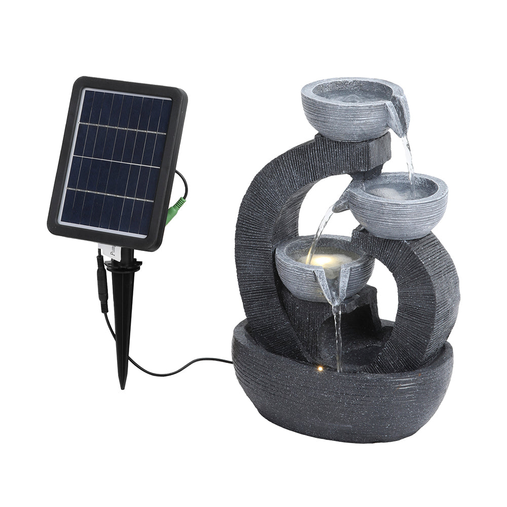 Garden Solar-powered Water Fountain Rockery Decor