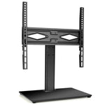 Universal Tv Table Stand 24 To 60 Inch Tvs, Swivel & Height Adjustable, 45kg Load, Max Vesa 400x400mm, Tempered Glass Base