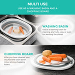 Collapsable Washbasin, Bucket And Chopping Board