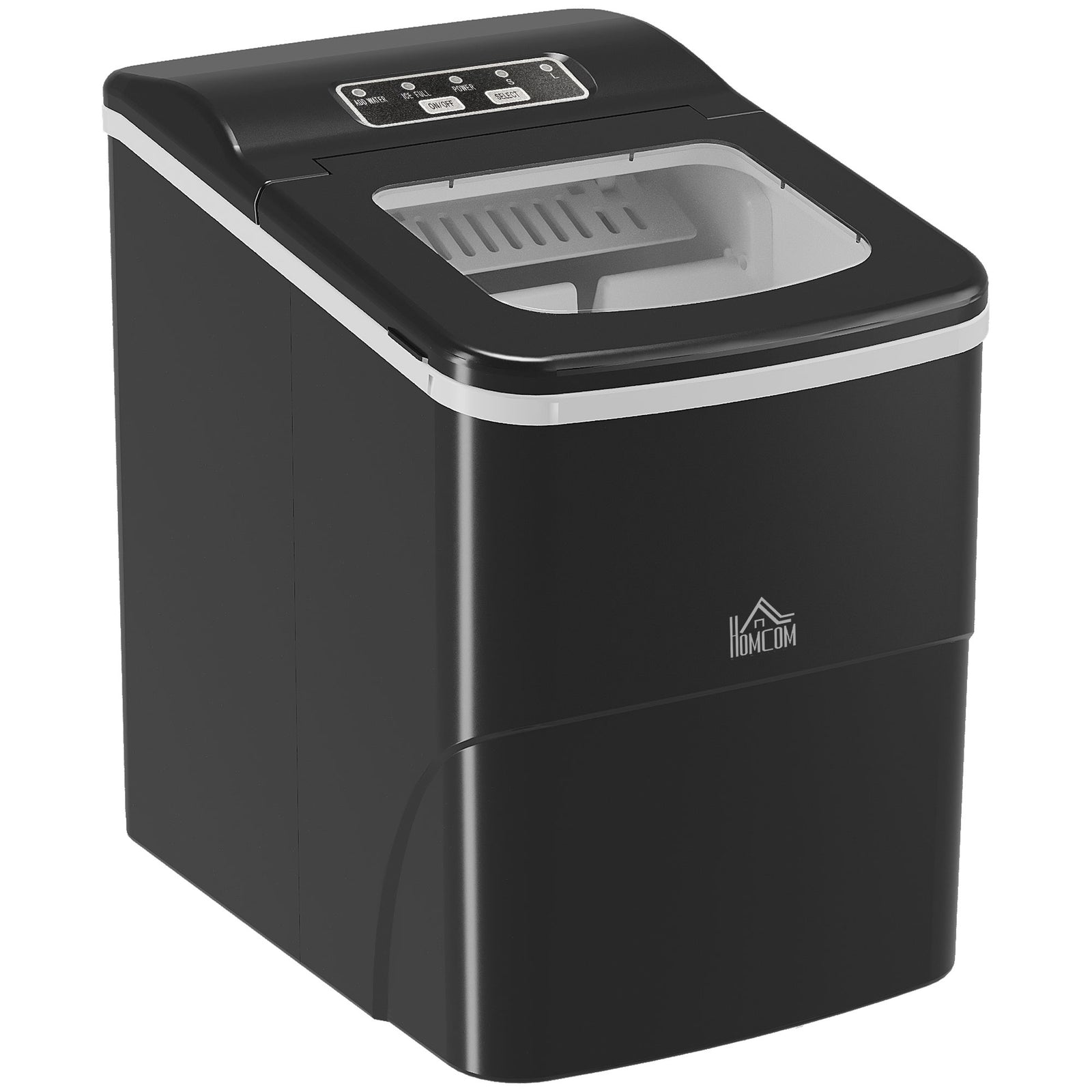 Ice Maker 12kg Per 24h Production With Scoop Basket | One Size | Black