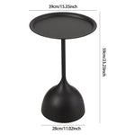 Modern Small Round Metal Side Table