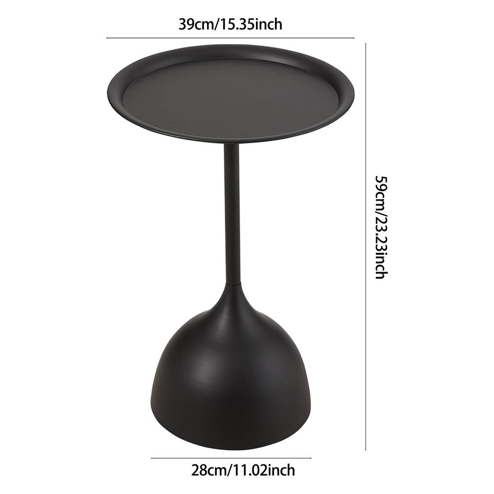 Modern Small Round Metal Side Table