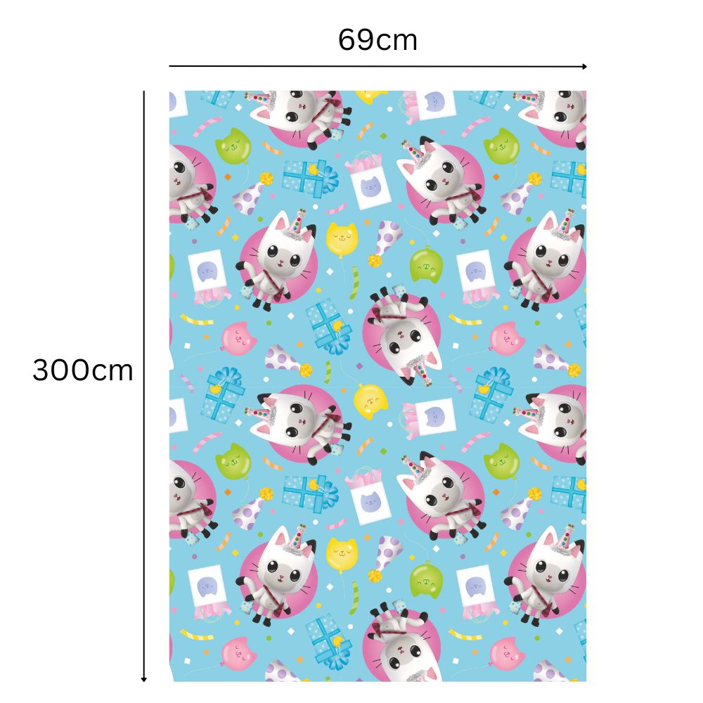 Gabby's Dollhouse 3m Roll Wrapping Paper Official Product
