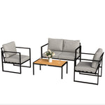 Outsunny Outdoor Garden Furniture Set, 4 Piece Patio Furniture