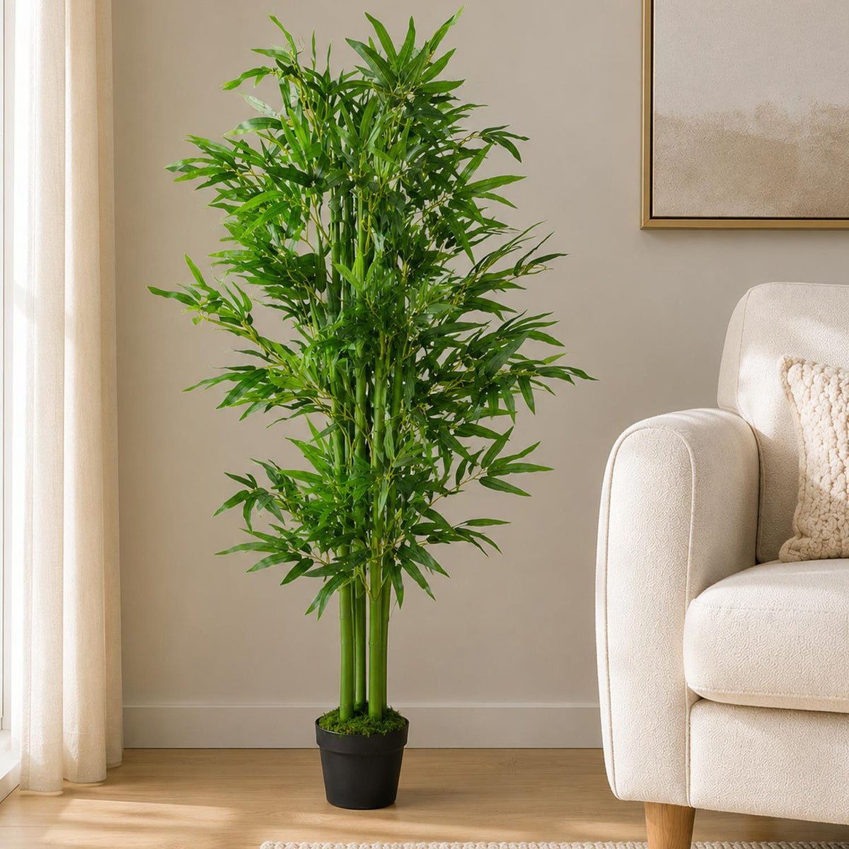 120cm (4ft) Fat  Artificial Bamboo Plants Trees - Xl