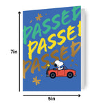 Snoopy Passed Driving Test Card Official Product