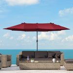 4.6m Double-sided Sun Umbrella | Red