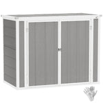 4.7 X 2.5ft Lockable Garden Shed, Double Bin Storage Shed