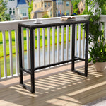 Modern Garden Bistro High Bar Table Grey - 120w X 40d X 105h Cm