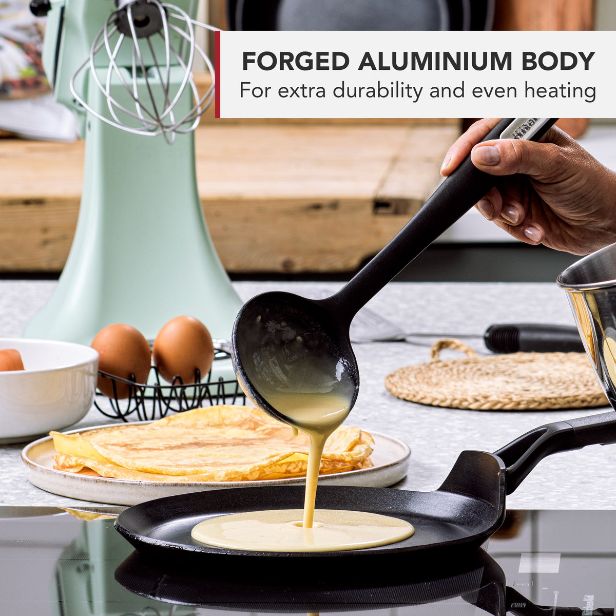 KitchenAid Cookware Forged Aluminium Pancake Pan, 24cm