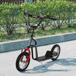75-80cm Kids Kick Scooter W/ Adjustable Handlebar Inflatable Wheels | Black