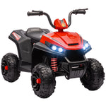 12v Kids Electric Quad Bike W/ Spring Suspension, Forward, Backward | Red