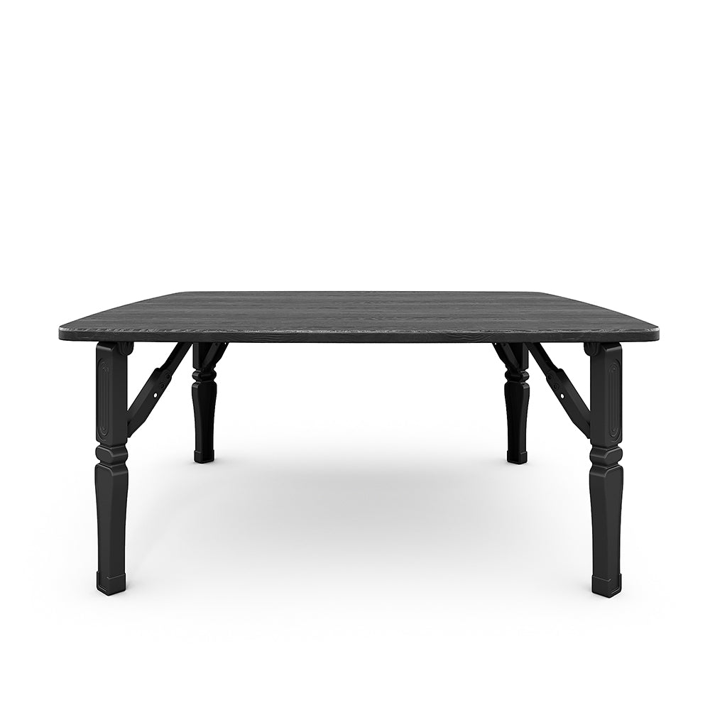 Square 80cm Wooden Folding Coffee Table | 80cm x 80cm | Black