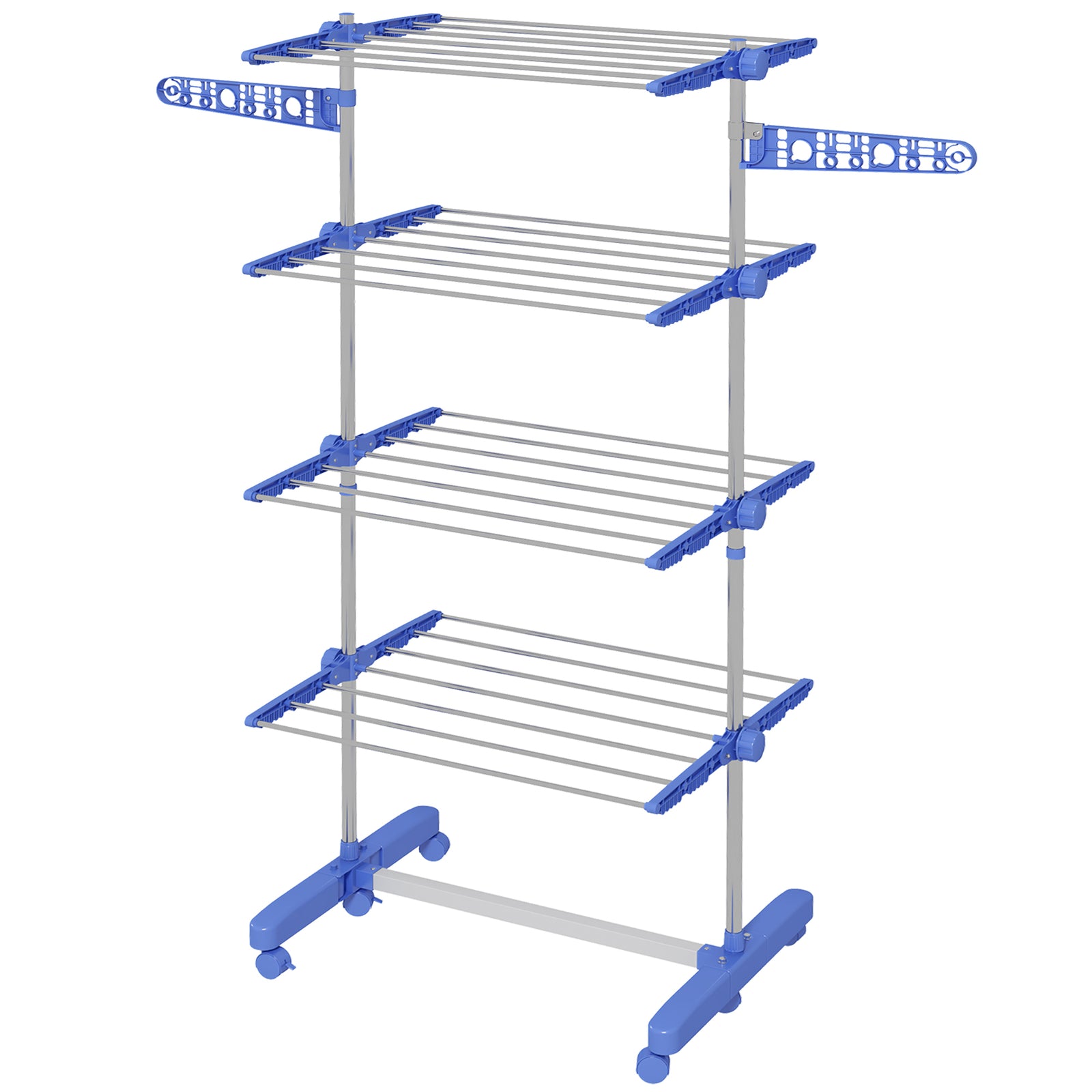 3/4 Tier Clothes Airer Stainless Steel Clothes Drying Rack | Large | Blue