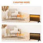 Convector Radiator Heater With Adjustable Thermostat Safety | One Size | Black