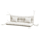 Seat Cushions Back Cushion W/2 Pillows, Water Repellent | White