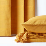 Cotton Rajput Ribbed Throw | 225cm x 255cm | Mustard