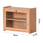 2-tier Bamboo Bread Box For Kitchen Counter