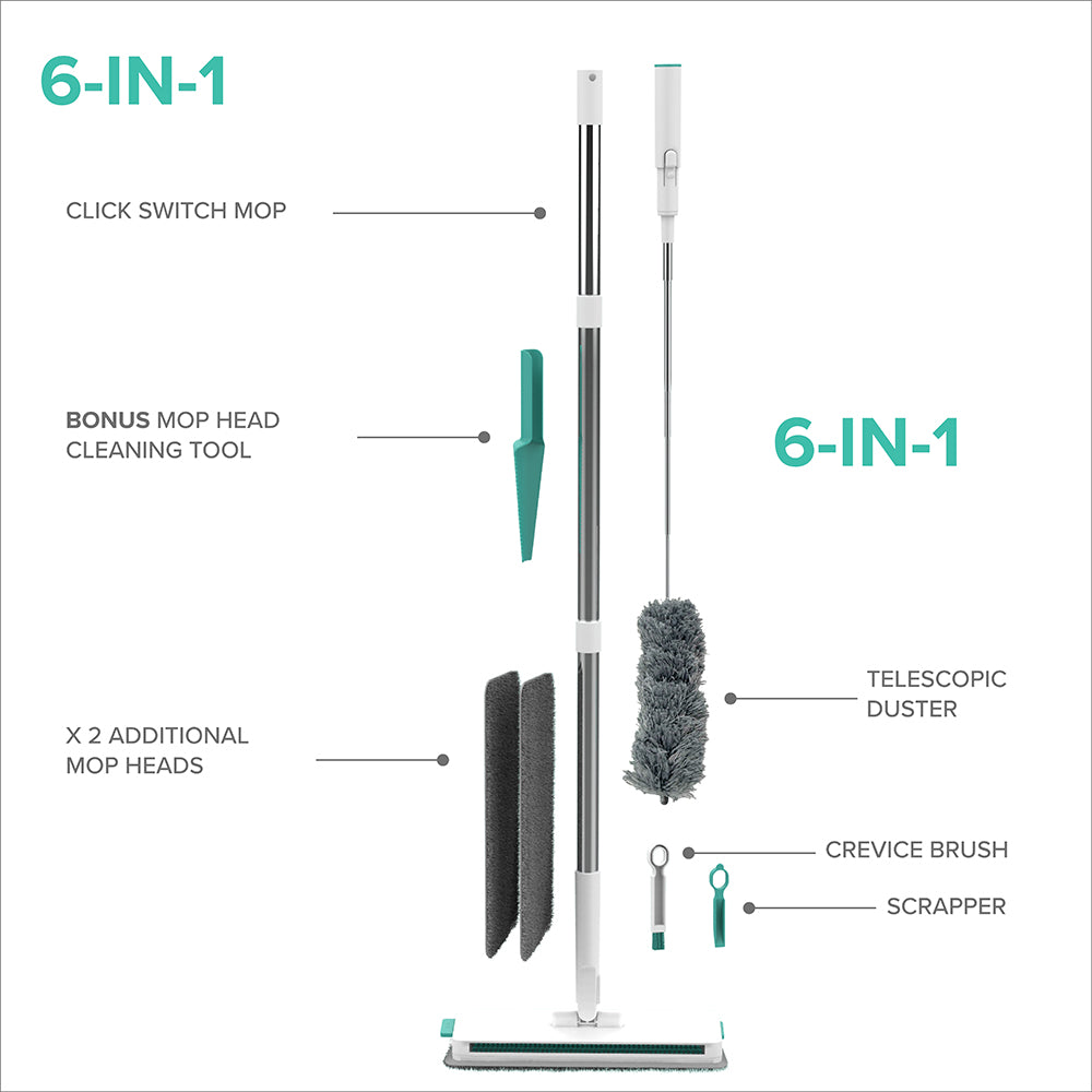 Click Switch Mop – 6-in-1 Cleaning System