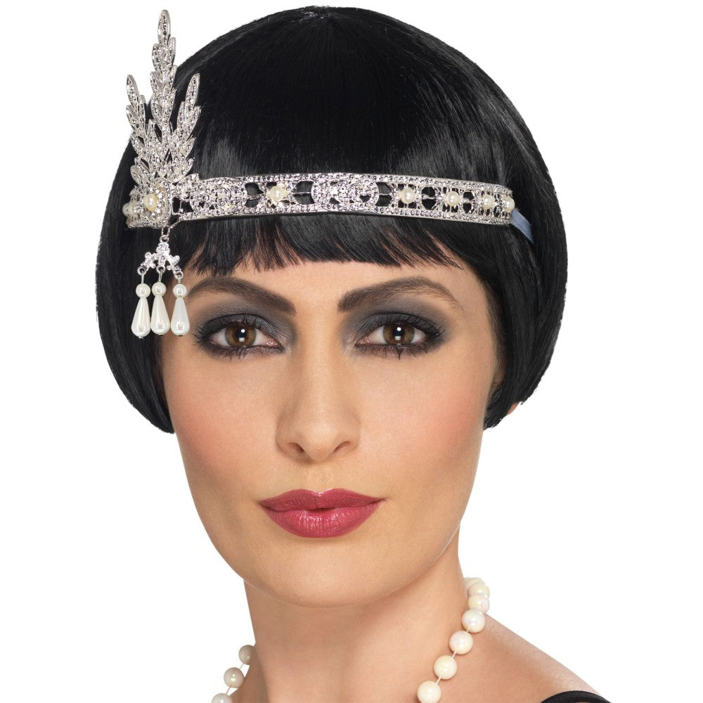Flapper Headband, Silver